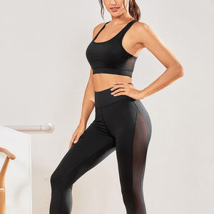Ensemble de yoga et fitness pour femmes, haut court coupe-vent à taille haute et leggings légers, tenue de sport pour la gym et l'entraînement, idéal pour l'hiver - Product Image 2