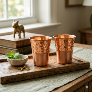 Vaso de Agua Moderno de Cobre Martillado, Vaso Premium Hecho a Mano para Servicio de Cócteles, Decoración de Hogar de Lujo, Precios de Exportación al por Mayor - Product Image 4