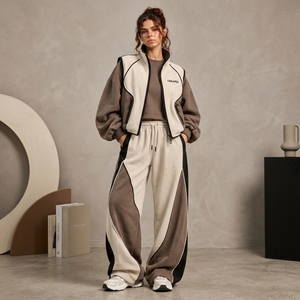 Conjunto Deportivo de Felpa para Mujer, Chaqueta con Cierre y Pantalones Anchos, Ropa Casual de Calle, Conjunto de Dos Piezas, Ropa Deportiva Premium ONEAPEX Fashion - Product Image 6