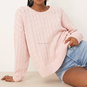 Custom <b>Vintage</b> Acrylic Designer Knitted <b>Sweater</b> Women's Cardigan Anti-Pilling V-neck Comfortable and Stylish - Product Image 1