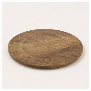 Handcrafted Eco-Friendly Mango Wood Charger <b>Plates</b> Natural Round Wooden Serving Dishes for Luxury Wedding Table <b>Decor</b> - Product Image 2
