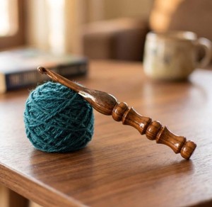 Wooden <b>Crochet</b> <b>Hook</b> Elegant Natural Wood Design With Comfortable Grip for Crafting Enthusiasts Worldwide - Product Image 1