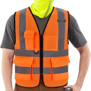 Chemise de travail réfléchissante haute visibilité noire personnalisée OEM, panneau contrastant, coton polyester, manches longues, uniforme de sécurité pour le personnel industriel - Product Image 5