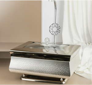 Modern Rectangle Metal Casserole <b>Food</b> Warmer with Glass-Embedded Stainless Steel Lid Insulated Hot Pot <b>Server</b> - Product Image 5