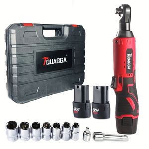 Set di chiavi elettriche a batteria Quagga 12V, 45NM ad alta coppia, cricchetto da 3/8, ricaricabile, per riparazioni automobilistiche, ad angolo elevato - Product Image 1