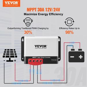 30A MPPT <b>Solar</b> <b>Charge</b> <b>Controller</b> Auto DC Input 12V/24V High 98% Charging Efficiency for Bluetooth Module Sealed Charging <b>Solar</b> - Product Image 2