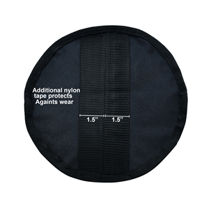 Black <b>Canvas</b> Horse Feed Bag Adjustable Strap Rectangular Leather Patch Durable Feeding Bag Bulk Wholesale OEM Supplier - Product Image 3