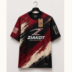 เสื้อยืดเบียร์ดีไซน์ลายนูน 3 มิติ สีแดงขาว สำหรับงานแสดงโชว์ ผลิตโดยอุตสาหกรรมซีอาโกต์ ขายส่ง - Product Image 3