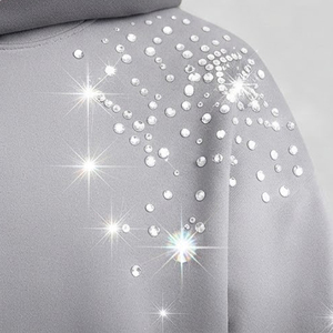 High Quality Wholesale Rate Winter Wear Men <b>Rhinestone</b> <b>Hoodies</b> Drop Shoulder Plain Blank <b>Rhinestone</b> <b>Hoodies</b> For Street Wear - Product Image 6