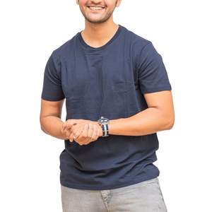 T-shirt en coton uni pour homme, impression de logo personnalisé, manches courtes, col rond, décontracté, été, écologique, respirant, style streetwear - Product Image 1