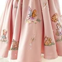 Sophistiqué 100% fait à la main perlé taffetas robe de fée nouvelle Collection Design Unique robe en couches silhouette-Bloom Handcraft