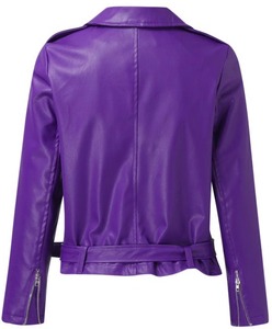 Veste en cuir véritable pour femme, élégante, en cuir d'agneau véritable, manches longues - Product Image 4