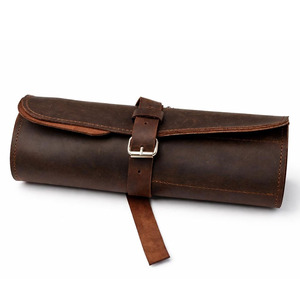 Durable Full Grain Leather <b>Tool</b> <b>Roll</b> Folding Storage Bag For Construction Maintenance Repair <b>Tools</b> Bulk Manufacturer in low rate - Product Image 2