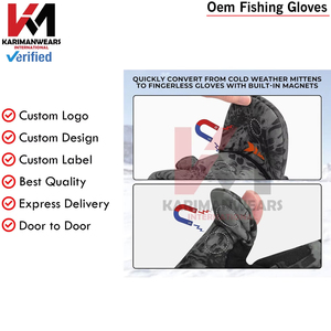 Gants de pêche OEM pour la pêche en surf et les sorties en bateau avec doigts flexibles, adhérence durable, vente en gros, logo personnalisé - Product Image 2