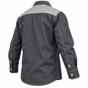 Camisa FR para Hombre a Precio de Fábrica, Ropa de Trabajo Resistente al Fuego, Camisa de Trabajo Industrial FR Personalizada al por Mayor con Botones - Product Image 4