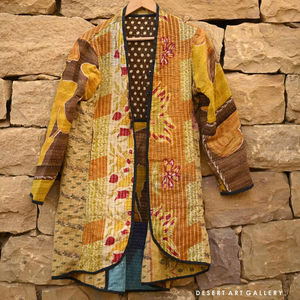 Veste de travail unisexe pour hommes et femmes, faite main, Kantha, taille moyenne et grande - Product Image 6
