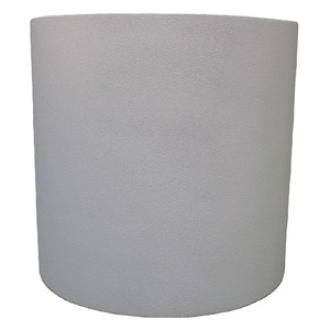 Pot de fleurs rond en fibre de verre KNT FRP fait main, style ferme, avec trou de drainage, léger, durable, sculpté à la main, pour jardin - Product Image 1