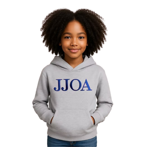 Sudadera con Capucha Gris para Niñas, Bordado 3D, Manga Larga, Informal, Cómoda para el Día a Día - Product Image 1