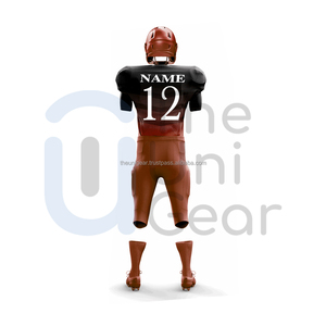 Maillot et pantalon de football américain personnalisables à manches courtes, respirants, grandes tailles, uniforme 100 % polyester, kits personnalisables pour hommes et femmes - Product Image 3