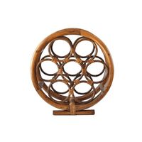 Support à vin rustique en bois massif naturel, pour table, mobilier de maison, porte-bouteilles, prix abordable, vente en gros, fournisseur vietnamien