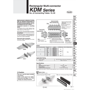 SMC Pneumatics KDM20P-23 Rectangulaire Multi Connecteur Pièces Pneumatiques - Product Image 2