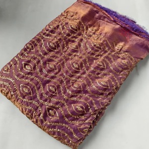 Tela de Seda Espacial con Lentejuelas Leriya y Bordado de Hilo Zari en Zigzag, Elegante y de Alta Gama, para Vestidos de Novia, Suministro Mundial - Product Image 4