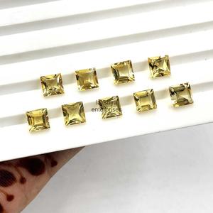 Natural <b>Citrine</b> 6mm Square Cut Faceted Gemstones Calibrated <b>Citrine</b> Loose Stone For Jewelry Making Wholesale Price Bulk Supply - Product Image 1