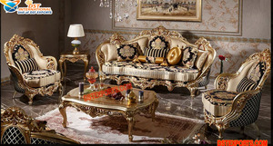 Sofá Seccional de madera tallada en forma de L, conjunto de sofá de lujo con forma de L, tallado en madera de teca - Product Image 6