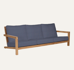 Sofá de Jardín Moderno para Exteriores con Estructura de Madera de Teca Sólida y Cojines Removibles Resistentes a la Intemperie para Patio, Terraza, Villa, Resort, Hotel - Product Image 6