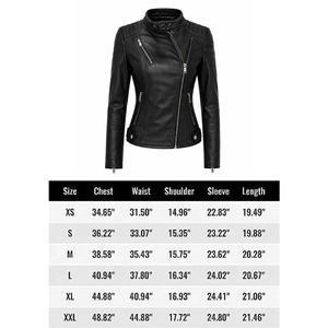 Ventes en gros de vestes et manteaux en cuir pour femmes, taille standard, logo personnalisé, veste en cuir pour femmes, veste en cuir de moto pour femmes - Product Image 5