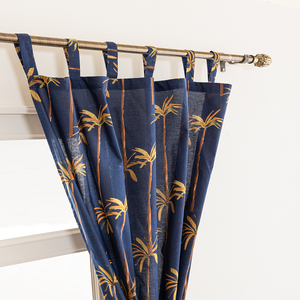 Blue Solid Modern Woven Blackout 100% Cotton <b>Curtain</b> for Home - Product Image 3