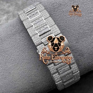 Montre Hip Hop en acier inoxydable avec cadran en strass et affichage analogique pour hommes, disponible au meilleur prix - Product Image 5