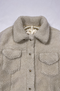 Custom Designed Women's Trendy Winter Coat Sherpa Fleece Breathable <b>Sheep</b> <b>Skin</b> Outerwear Beaded Decoration Oversized <b>Jackets</b> - Product Image 5