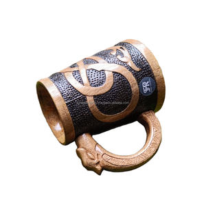Elegant <b>Wooden</b> Beer Stein Eco-Friendly Durable Norse Inspired Design <b>Tankard</b> for Rustic Ale Drinking Medieval Party Beer - Product Image 1