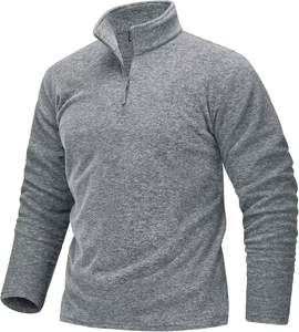 Polyester/Cotton Blend Quarter Zip Fleece Unisex Knit Pullover Midweight <b>Layering</b> Comfortable Everyday Wear OEM Private Label - Product Image 1