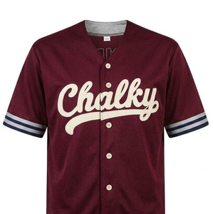 เสื้อเบสบอลสั่งทำขายส่ง แบบติดกระดุม ยูนิเซ็กซ์ ไซส์อเมริกา ปักโลโก้และชื่อได้ตามต้องการ ผ้าโพลีเอสเตอร์ 100% แห้งเร็ว ชุดกีฬา - Product Image 2