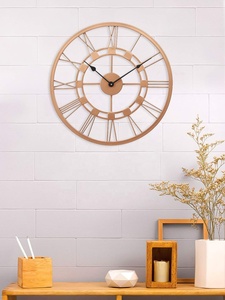 Zam Zam Impex Luxury Analog <b>Wall</b> Mounted <b>Clock</b> Hand-Crafted Single Face Copper Color Iron Roman Figure Art Deco Design Style - Product Image 4