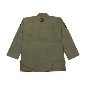 New Design Latest Model 100% Cotton Olive Green BJJ Gi <b>Kimono</b> Uniform Stretch Breathable Lightweight 200 GSM SP-63067 - Product Image 3