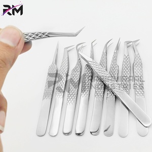 แหนบต่อขนตา RMI รุ่นใหม่ สีเงิน ปลายไม่มีใย คุณภาพสูง ผลิตจากสแตนเลสสตีล แหนบต่อขนตาแบบกำหนดเอง ใช้งานได้ยาวนาน - Product Image 6