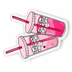 Baldosa Acrílica Personalizada para Extensiones de Pestañas, Diseño Estético de Té Helado, Soporte Sostenible para Pestañas con Logotipo Personalizado - Product Image 2
