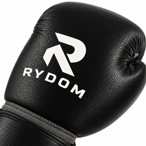 Guantes de Boxeo OEM Profesionales con Logotipo Personalizado, Guantes de Boxeo de Cuero PU Dorado, Guantes de Boxeo de Cuero Vacuno para Muay Thai - Product Image 4