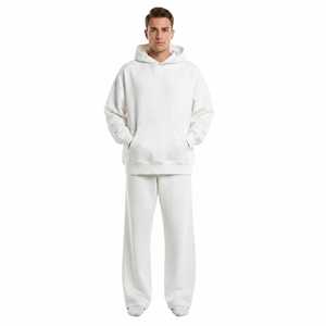 Conjunto Deportivo de Felpa de Algodón para Hombre y Mujer, Tejido Suave, Cálido y Transpirable, Cómodo para Uso Diario Informal, Sudadera con Capucha y Pantalones Deportivos Unisex - Product Image 1