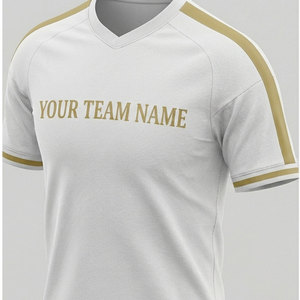 Ensemble de maillots de football personnalisés sublimés pour hommes, blanc et or, numéro 11, manches courtes, uniformes respirants, taille adulte - Product Image 6