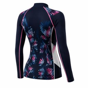 Haut de gamme tendance pour femme : Rashguard à manches longues noir, rose, blanc, imprimé numérique tropical, écologique, séchage rapide, anti-UV - Product Image 4
