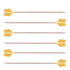 ชุดไม้จิ้มอาหารรูปรังผึ้งโลหะสีทอง 6 ชิ้น พร้อมที่วาง - Product Image 6