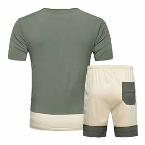 Nouveautés 2026 Fabricant OEM Tenues d'été pour hommes Ensemble chemise rayée et short à manches courtes Décontracté - Product Image 4