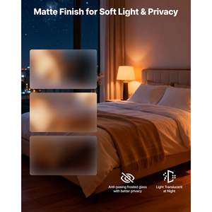 Kit de quincaillerie coulissante pour porte de grange à double battant en MDF et verre trempé, 36\" x 84\", gain de place, panneaux pré-assemblés pour chambre à coucher - Product Image 6