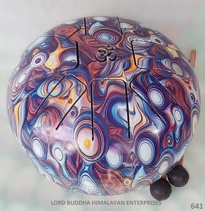 Cuencos para cantar de tambor hecho a mano de Nepal (641) Material de latón al por mayor para decoración de yoga y meditación - Product Image 2