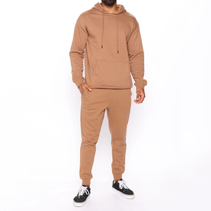 Ensemble de survêtement unisexe grande taille à capuche pour l'hiver, 2 pièces, style streetwear athlétique, manches longues, décontracté, écologique, 100% coton molletonné - Product Image 2