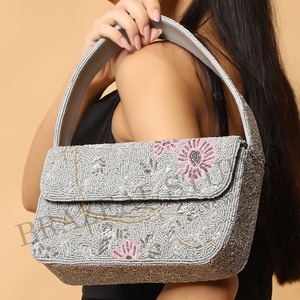 New Arrival BRAZEAL STUDIO Velvet Fashion Designer Women Single Beaded Geometric Pattern Shoulder Clutch Purse Cover Daily Life - Product Image 1